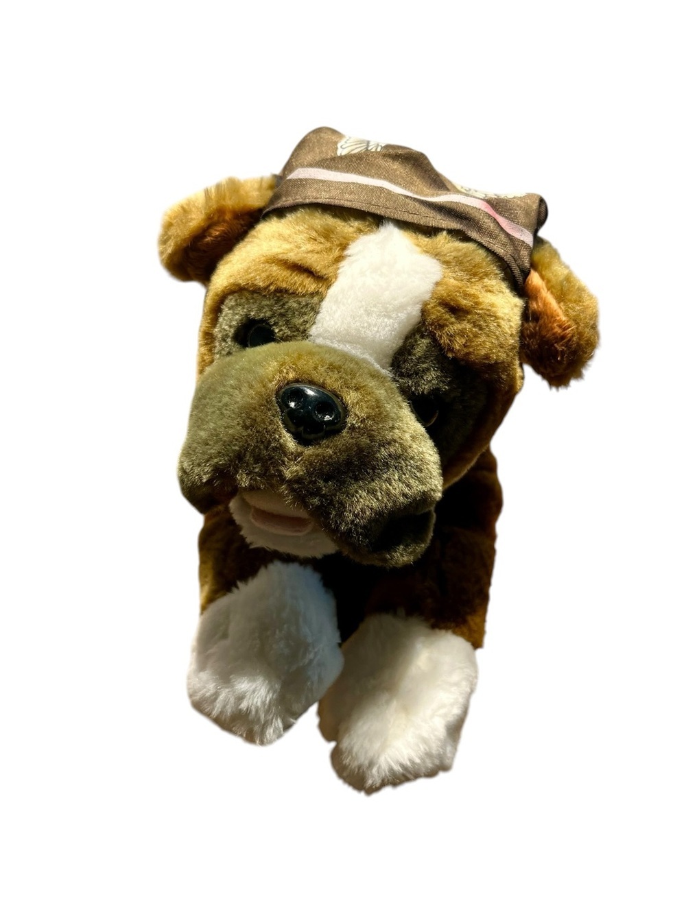Harley-Davidson 14” Boxer Dog Plush Stuffed Animal Realistic w/ Bandana Vintage - Picture 2 of 8